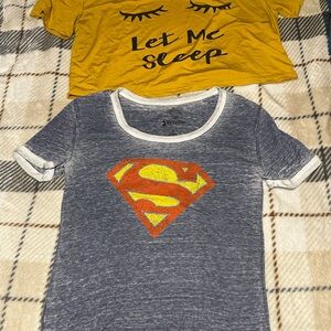 Bella Canvas Yellow and Gray Short Sleeve Tees Superman tee